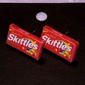 Handmade Kawaii Candy Box Skittles Stud Earrings